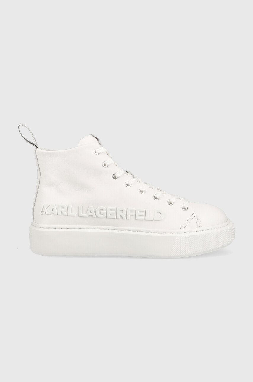 Karl Lagerfeld sneakers din piele MAXI KUP culoarea alb KL62255A - Pled.ro