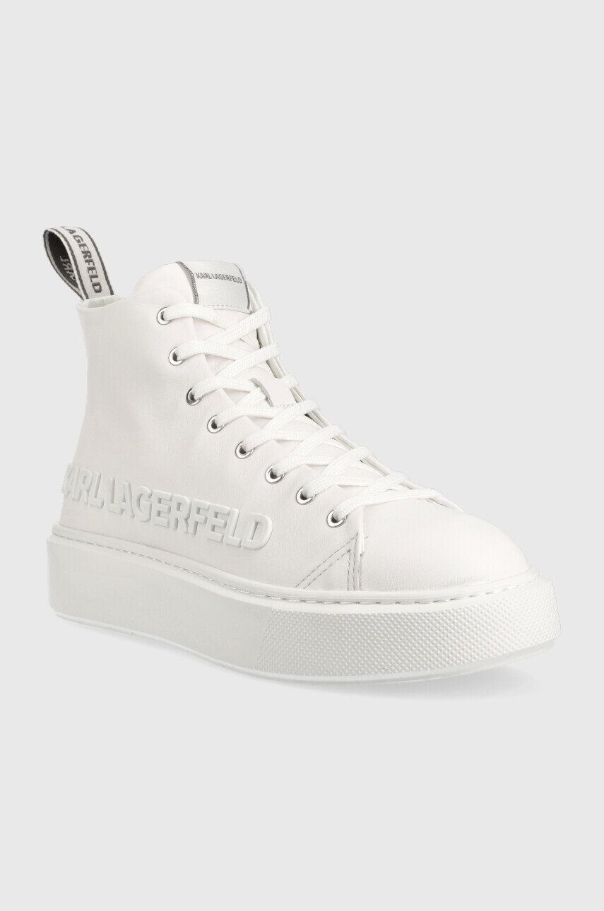 Karl Lagerfeld sneakers din piele MAXI KUP culoarea alb KL62255A - Pled.ro