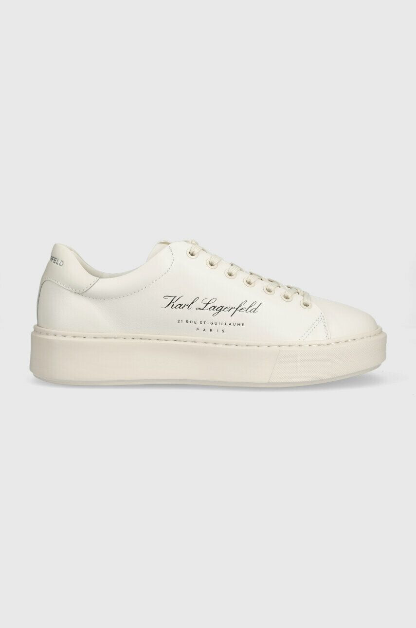 Karl Lagerfeld sneakers din piele MAXI KUP culoarea bej KL52223 - Pled.ro