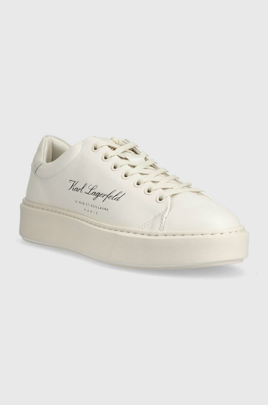 Karl Lagerfeld sneakers din piele MAXI KUP culoarea bej KL52223 - Pled.ro