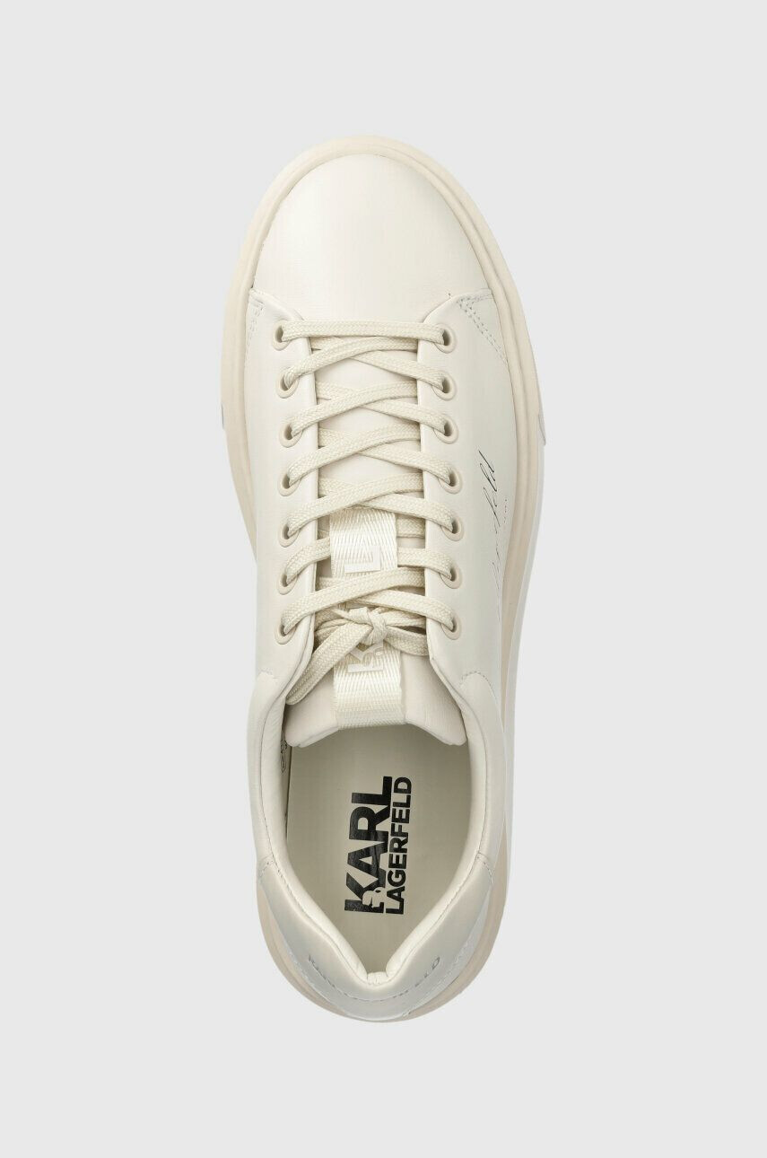 Karl Lagerfeld sneakers din piele MAXI KUP culoarea bej KL52223 - Pled.ro