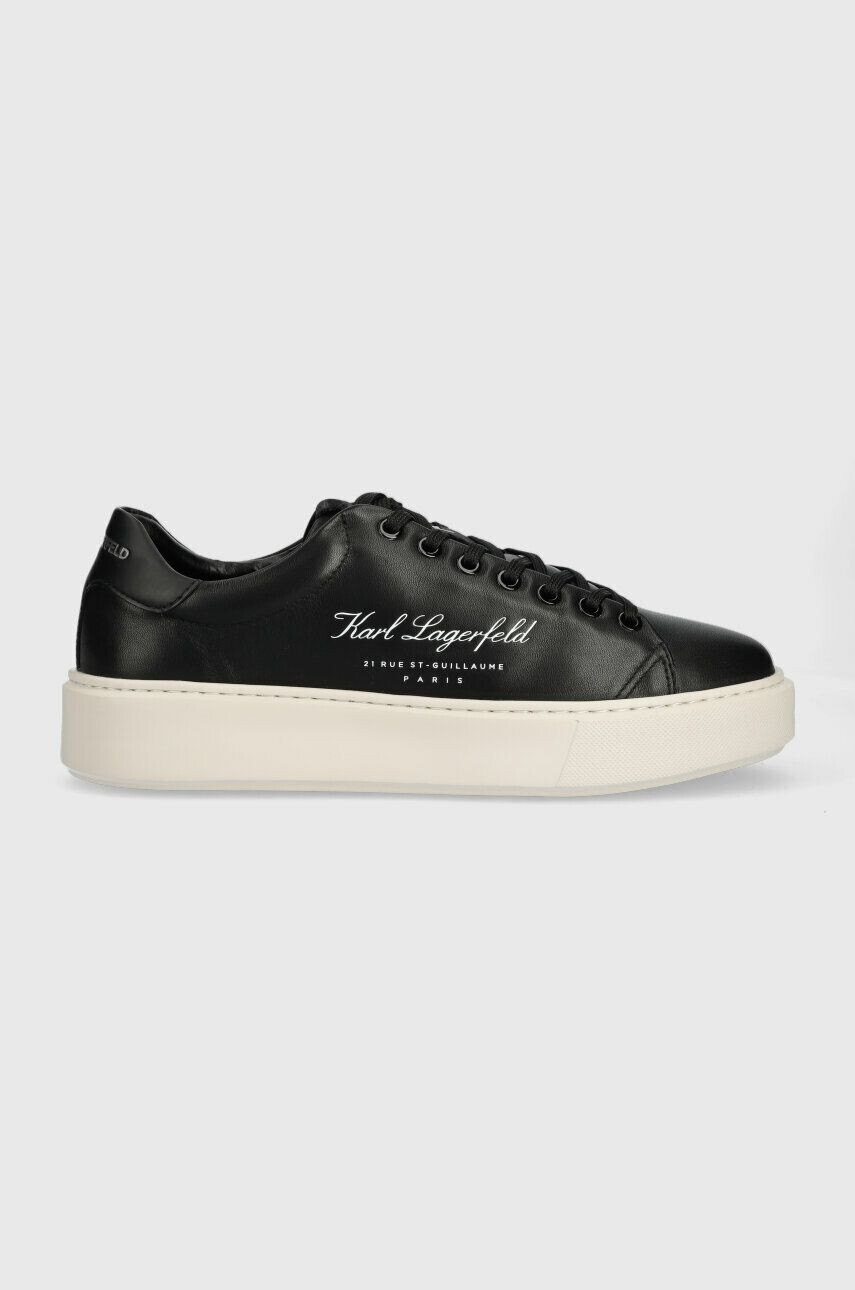 Karl Lagerfeld sneakers din piele MAXI KUP culoarea negru KL52215 - Pled.ro