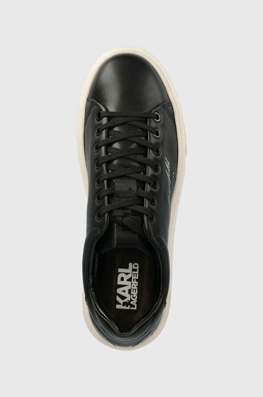 Karl Lagerfeld sneakers din piele MAXI KUP culoarea negru KL52215 - Pled.ro