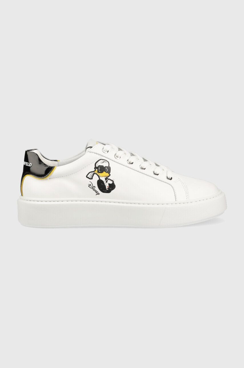 Karl Lagerfeld sneakers din piele MAXI KUP X Disney culoarea alb KL95223D - Pled.ro