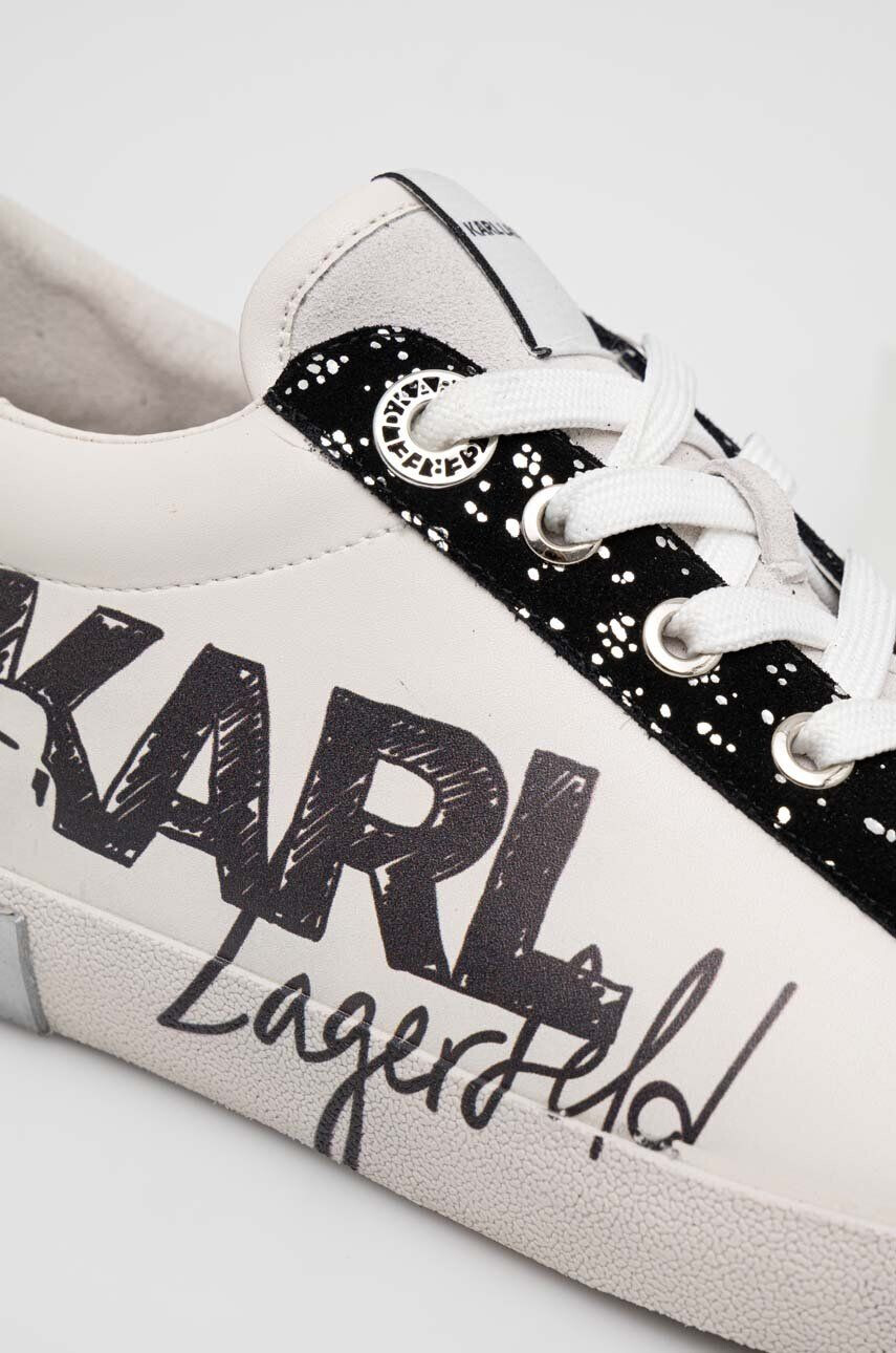 Karl Lagerfeld sneakers din piele SKOOL culoarea alb KL60111 - Pled.ro