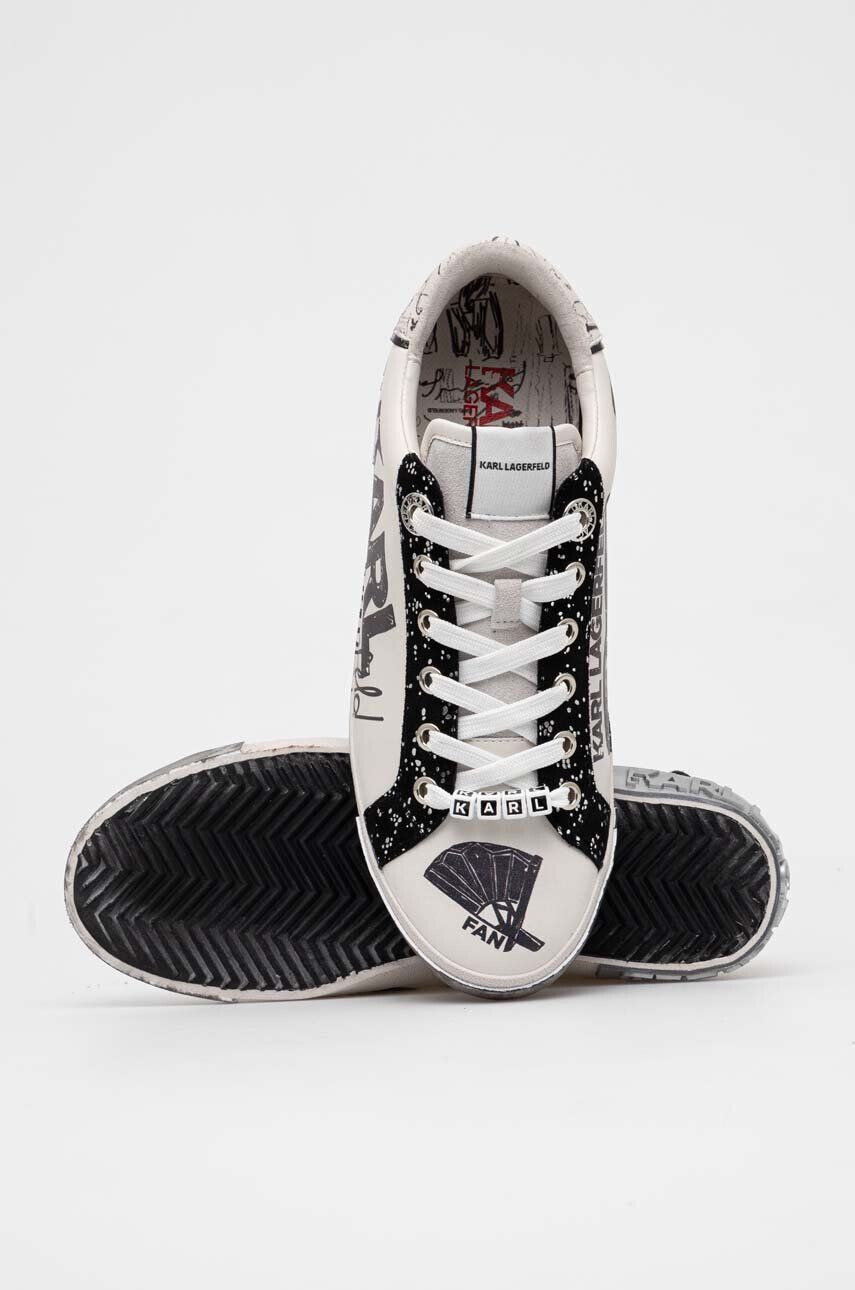 Karl Lagerfeld sneakers din piele SKOOL culoarea alb KL60111 - Pled.ro