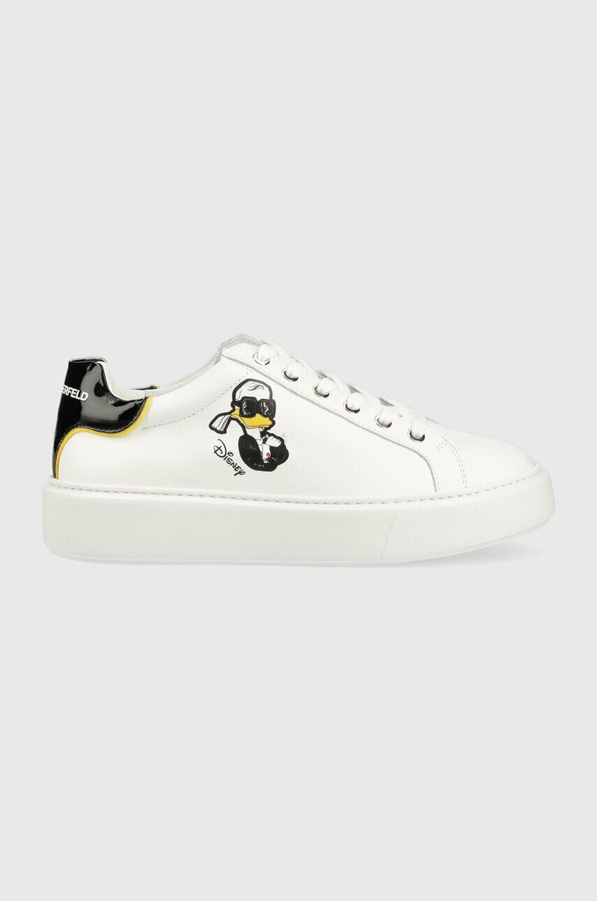 Karl Lagerfeld sneakers din piele x Disney culoarea alb KL96223D - Pled.ro