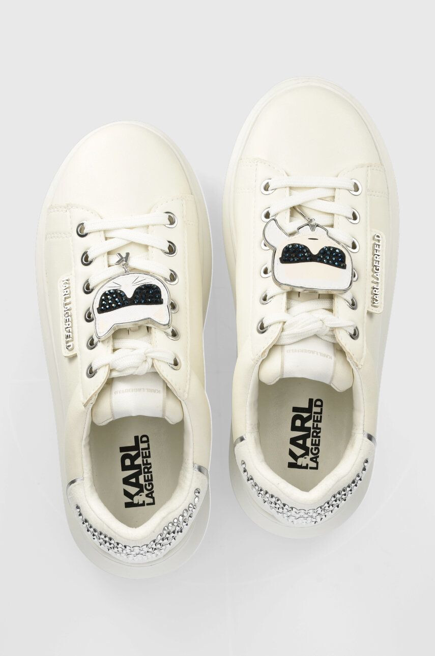 Karl Lagerfeld sneakers Kapri culoarea bej - Pled.ro