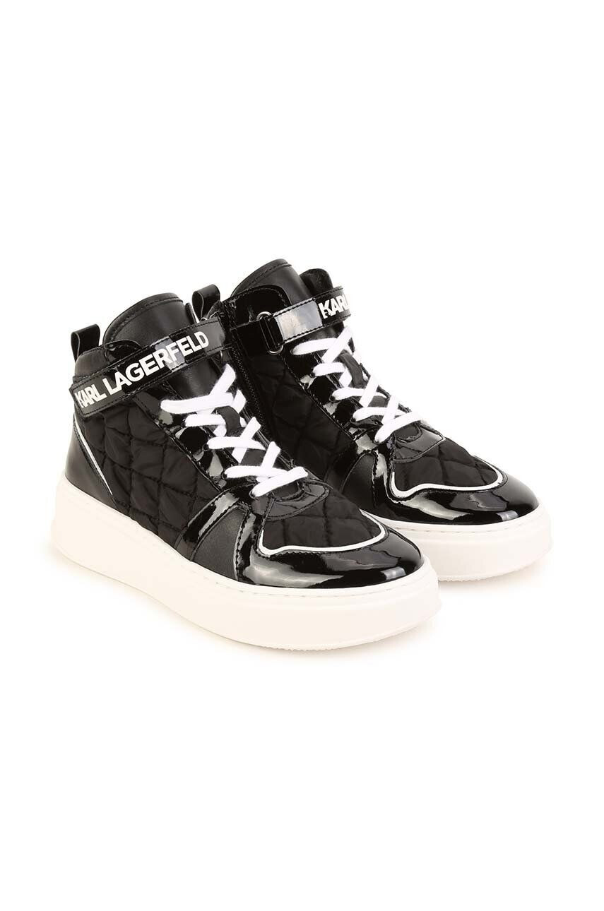 Karl Lagerfeld sneakers pentru copii culoarea negru - Pled.ro