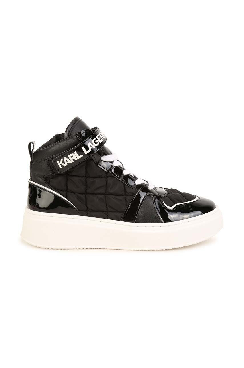 Karl Lagerfeld sneakers pentru copii culoarea negru - Pled.ro