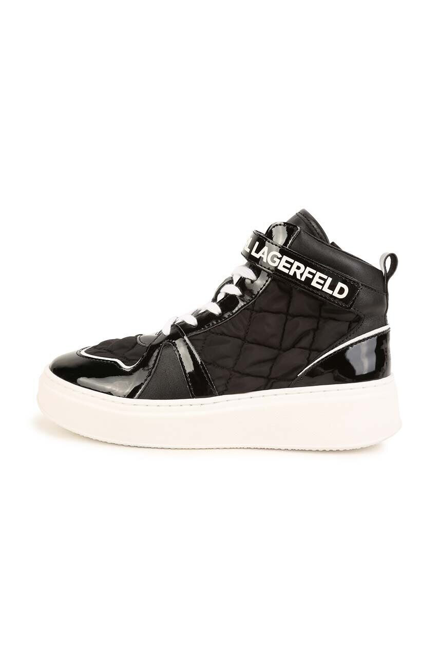 Karl Lagerfeld sneakers pentru copii culoarea negru - Pled.ro