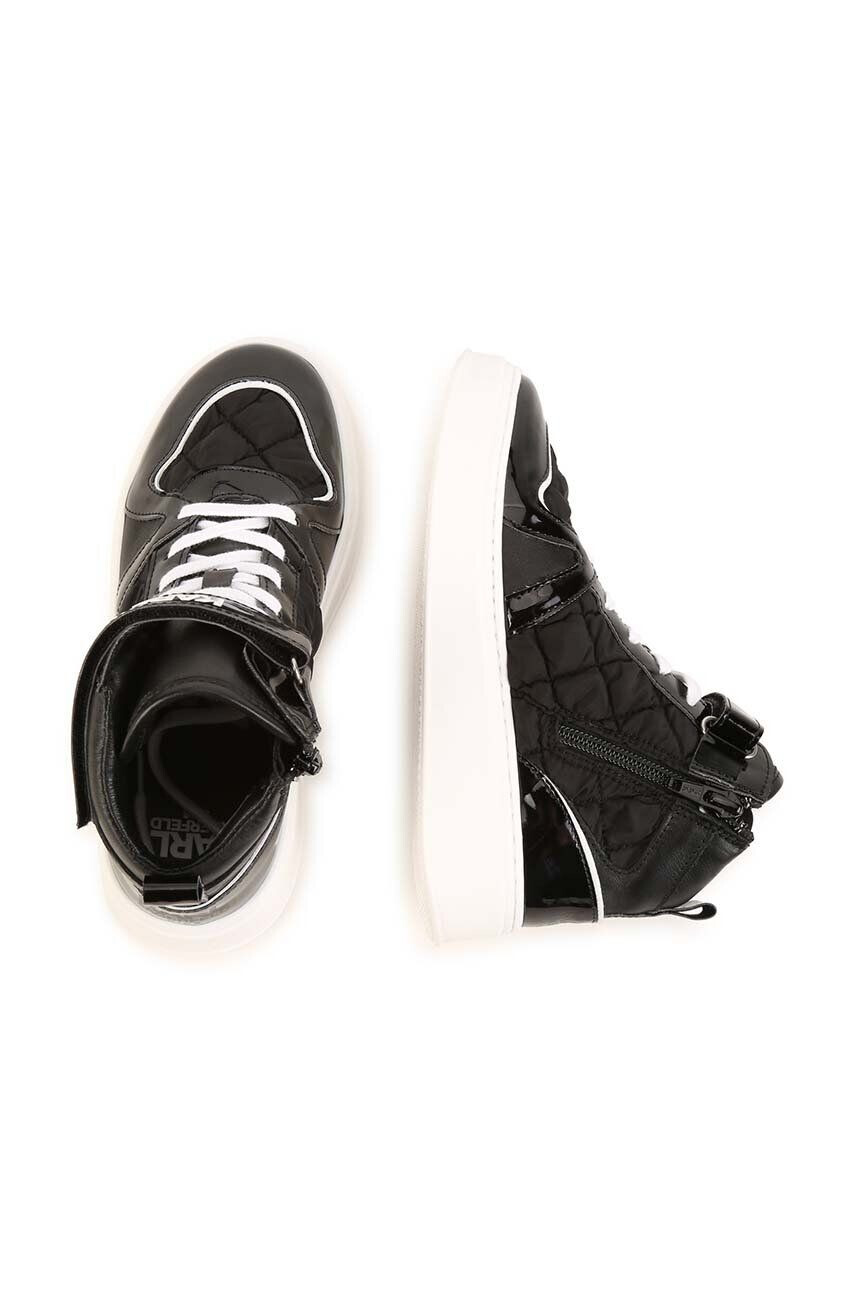 Karl Lagerfeld sneakers pentru copii culoarea negru - Pled.ro