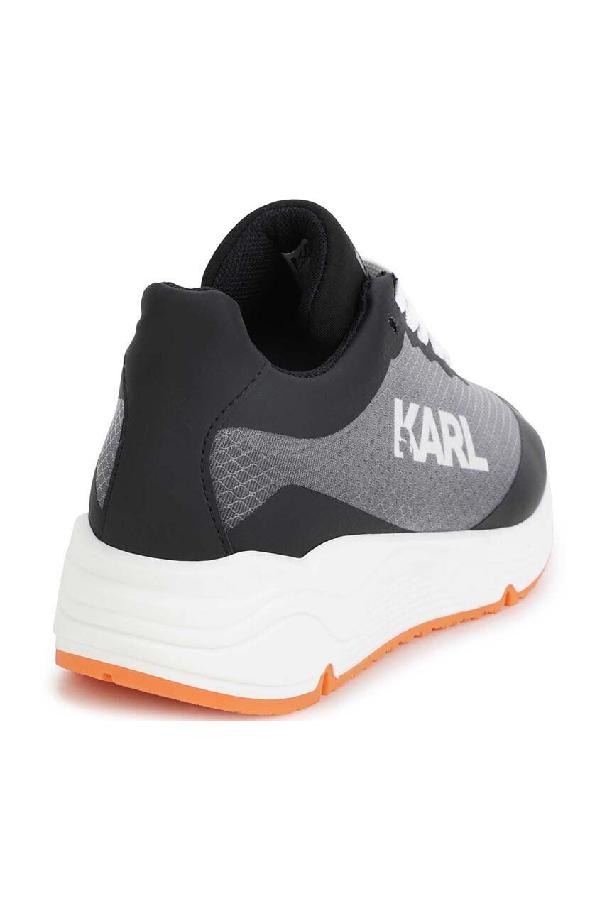 Karl Lagerfeld sneakers pentru copii culoarea negru - Pled.ro