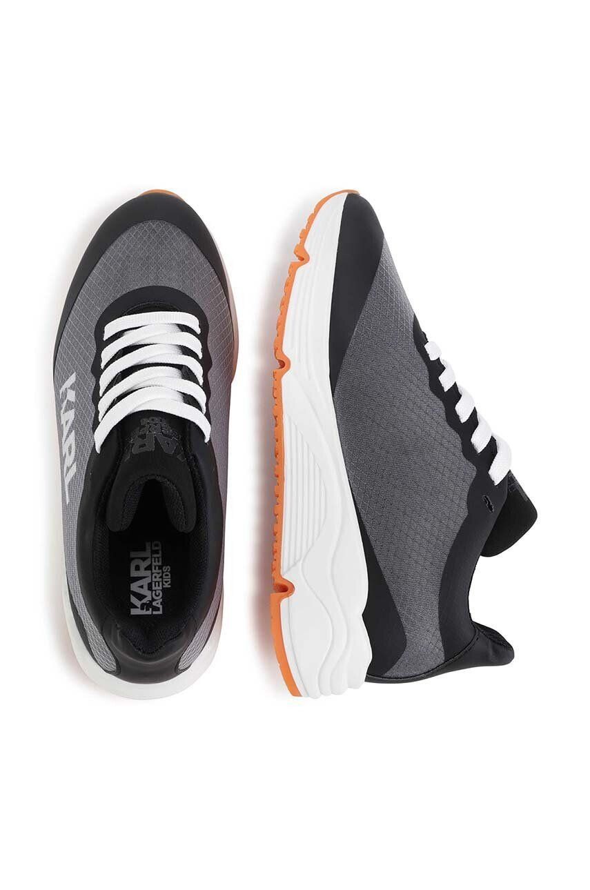 Karl Lagerfeld sneakers pentru copii culoarea negru - Pled.ro