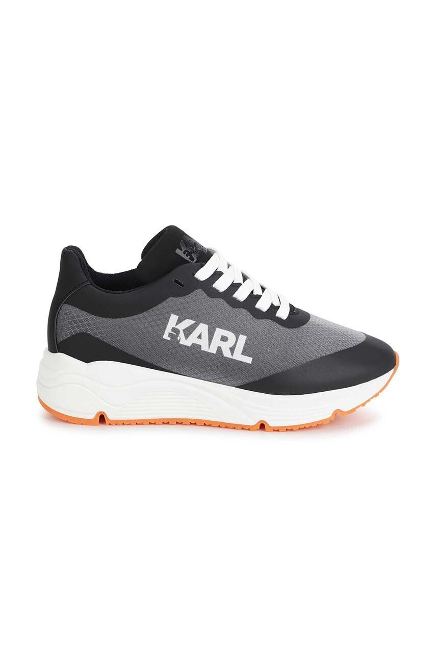 Karl Lagerfeld sneakers pentru copii culoarea negru - Pled.ro