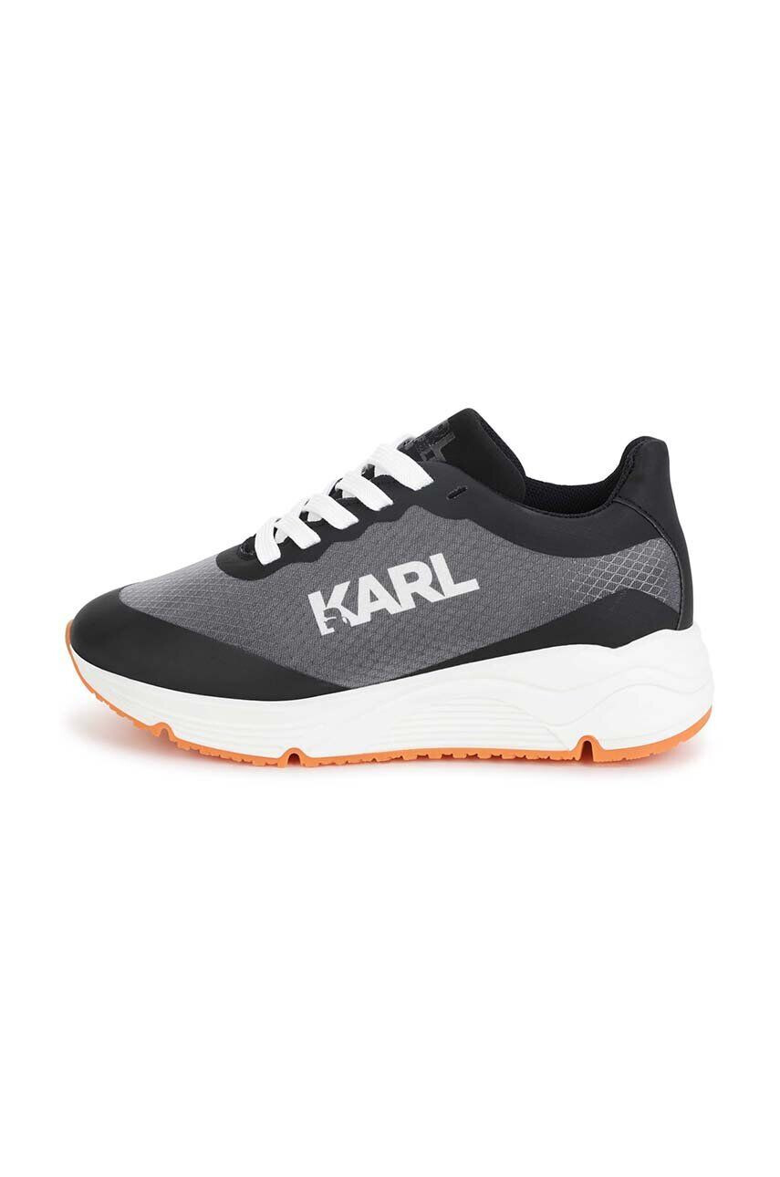 Karl Lagerfeld sneakers pentru copii culoarea negru - Pled.ro