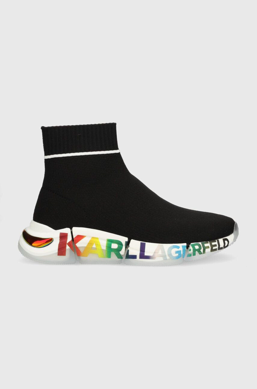 Karl Lagerfeld sneakers Quadra culoarea negru - Pled.ro