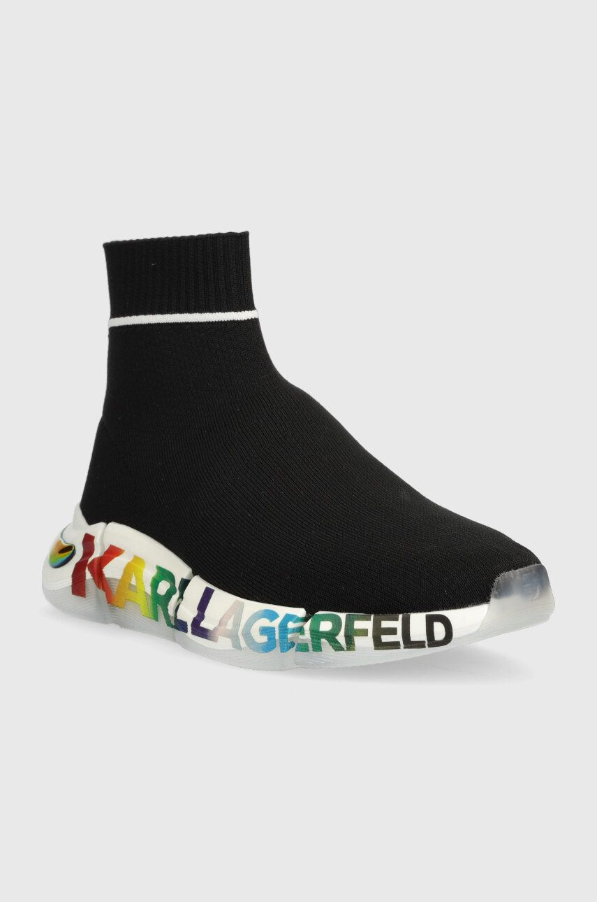 Karl Lagerfeld sneakers Quadra culoarea negru - Pled.ro