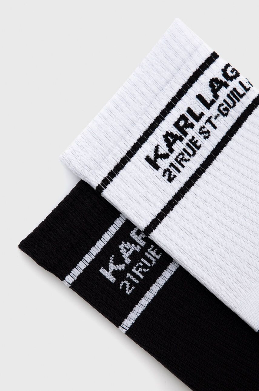 Karl Lagerfeld Șosete (2-pack) femei culoarea negru - Pled.ro