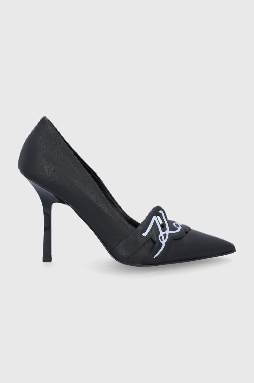 Karl Lagerfeld Stilettos de piele culoarea negru - Pled.ro