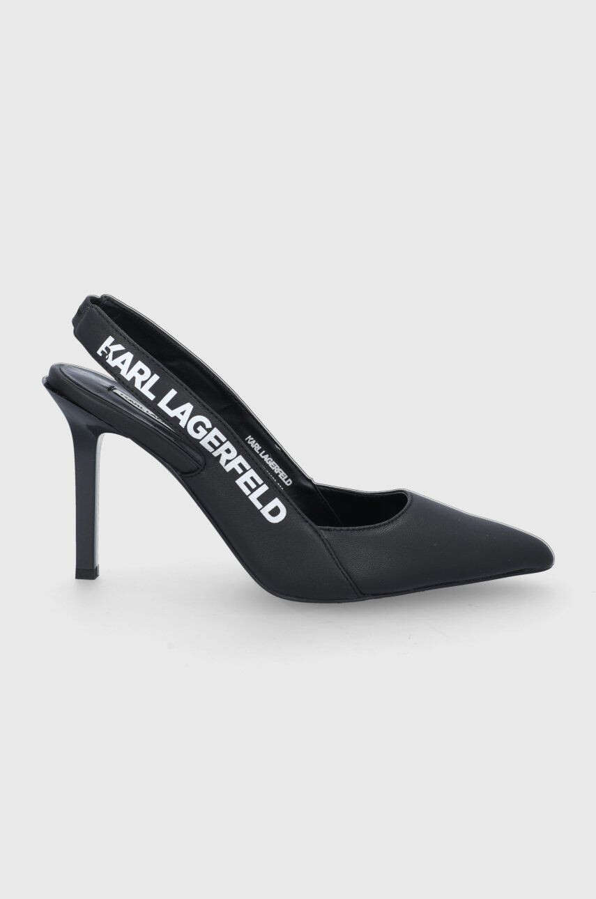 Karl Lagerfeld stilettos de piele Sarabande culoarea negru - Pled.ro