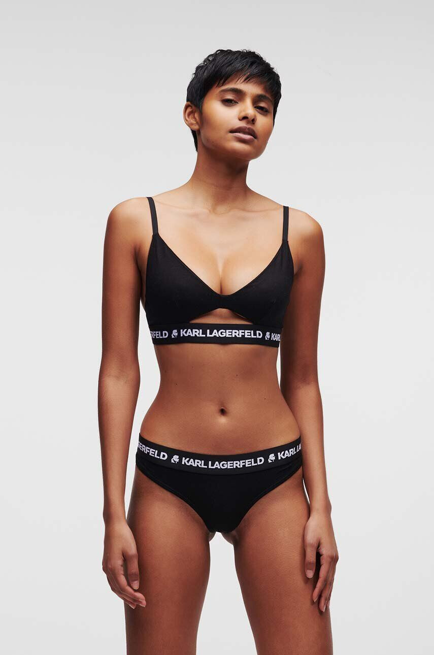 Karl Lagerfeld Sutien culoarea negru - Pled.ro