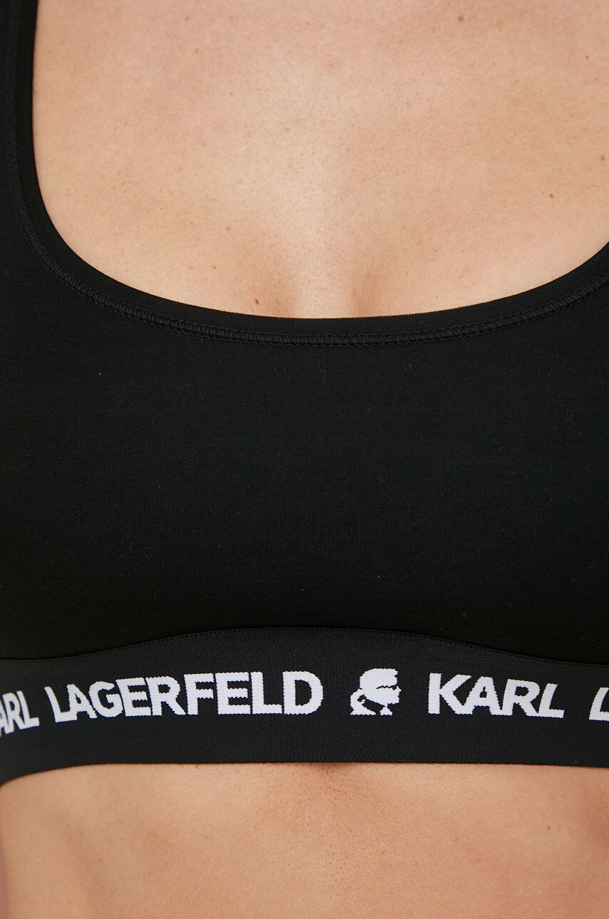 Karl Lagerfeld sutien (2-pack) culoarea negru neted - Pled.ro