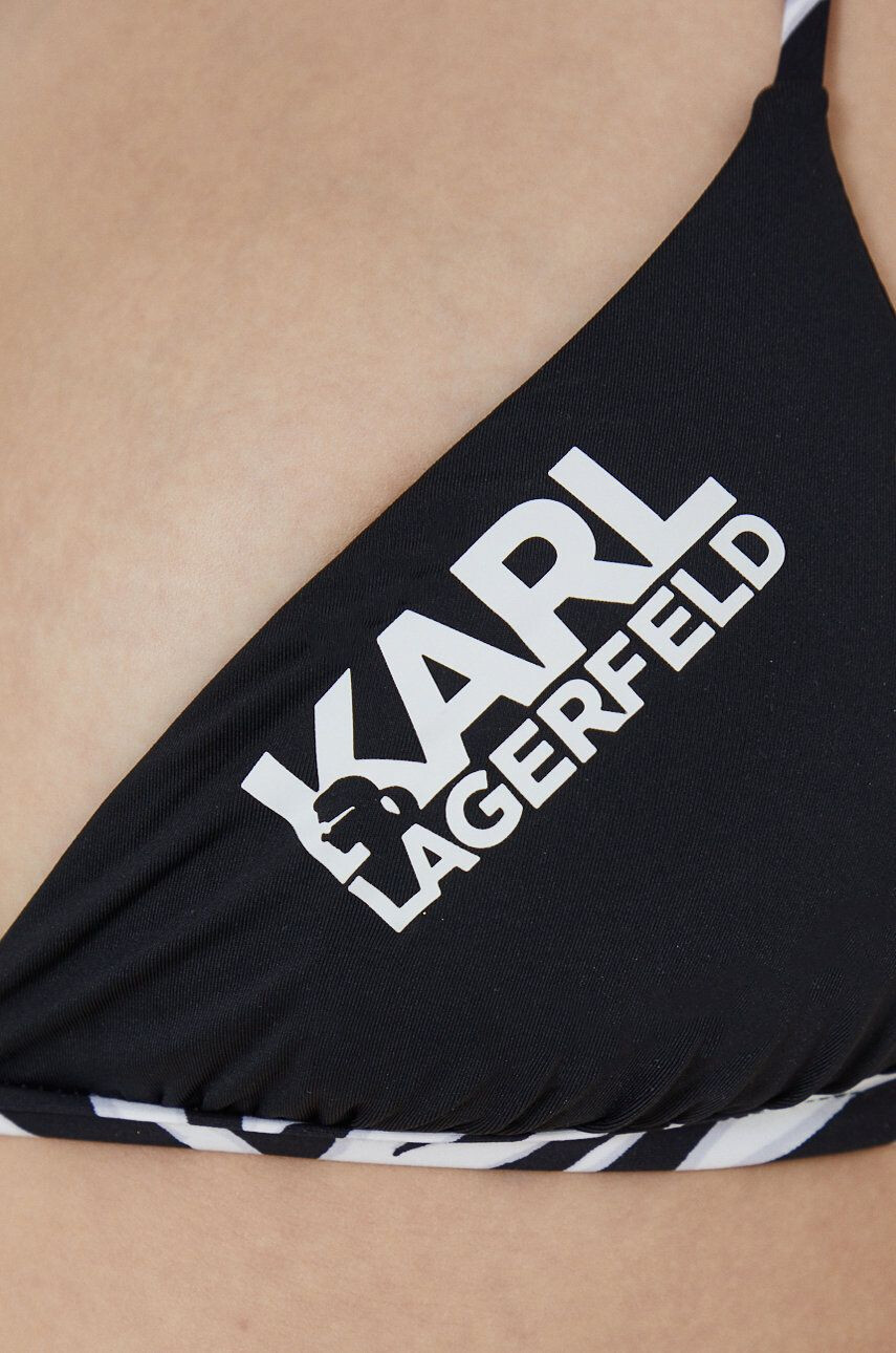 Karl Lagerfeld sutien de baie culoarea negru cupa rigidizata - Pled.ro