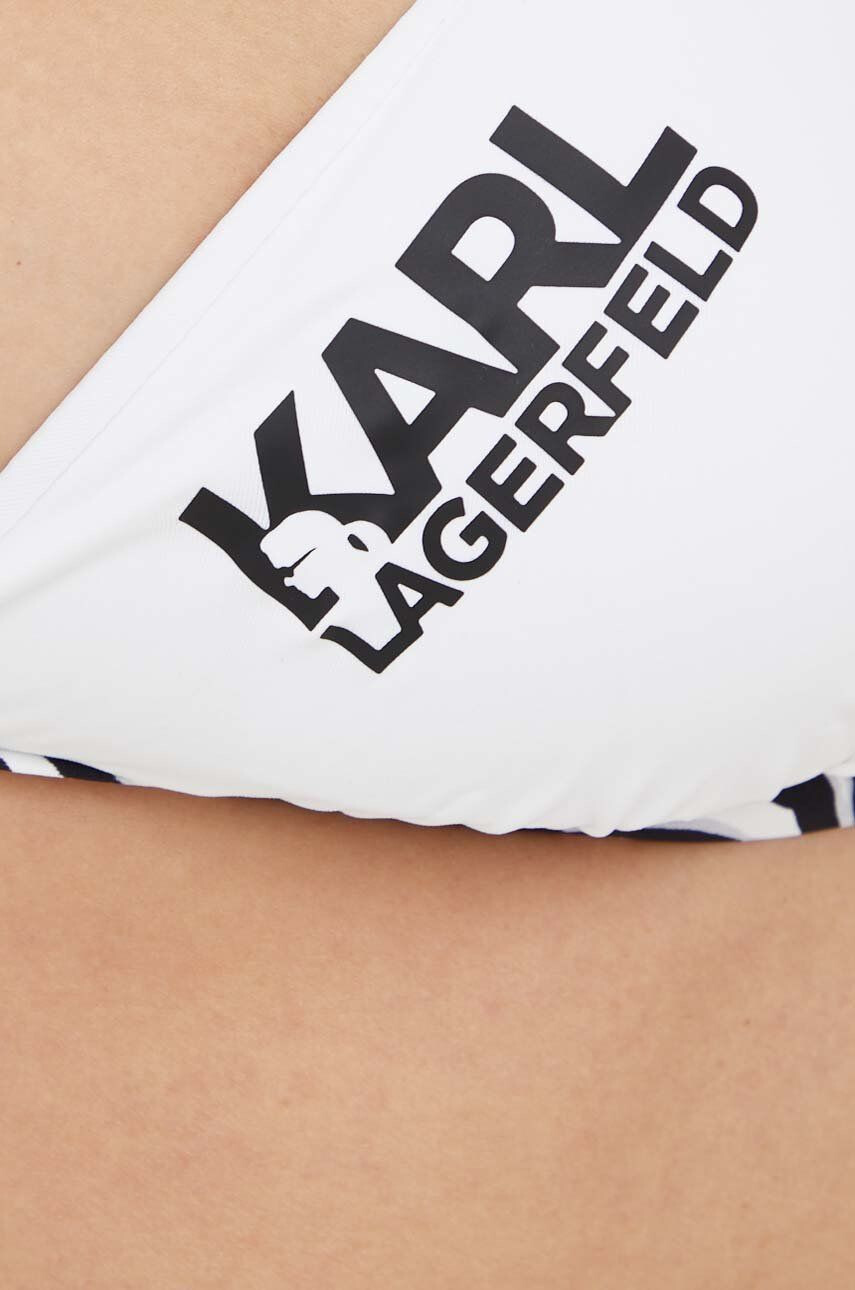 Karl Lagerfeld sutien de baie culoarea alb cupa rigidizata - Pled.ro