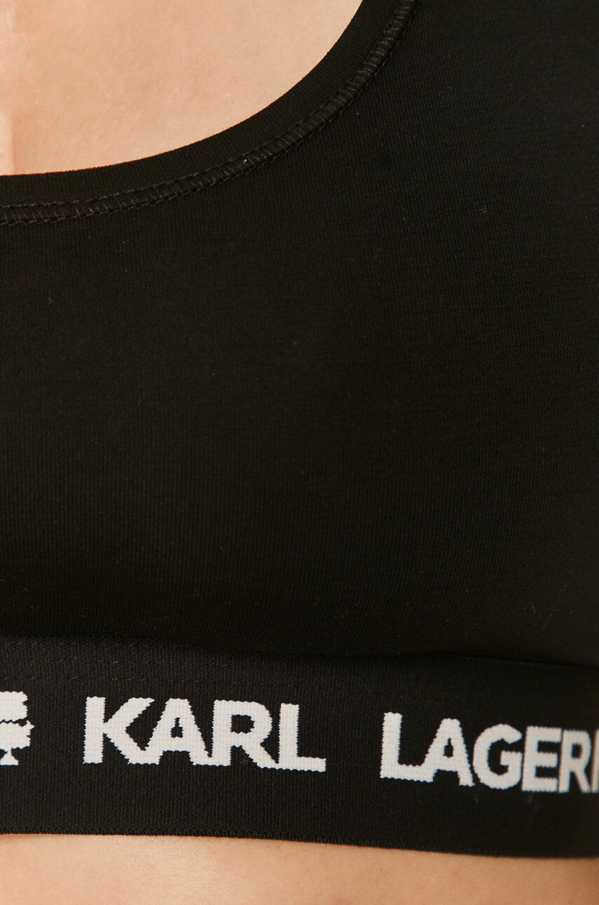 Karl Lagerfeld Sutien sport culoarea negru - Pled.ro