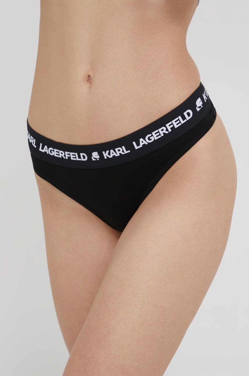 Karl Lagerfeld tanga (2-pack) culoarea negru - Pled.ro