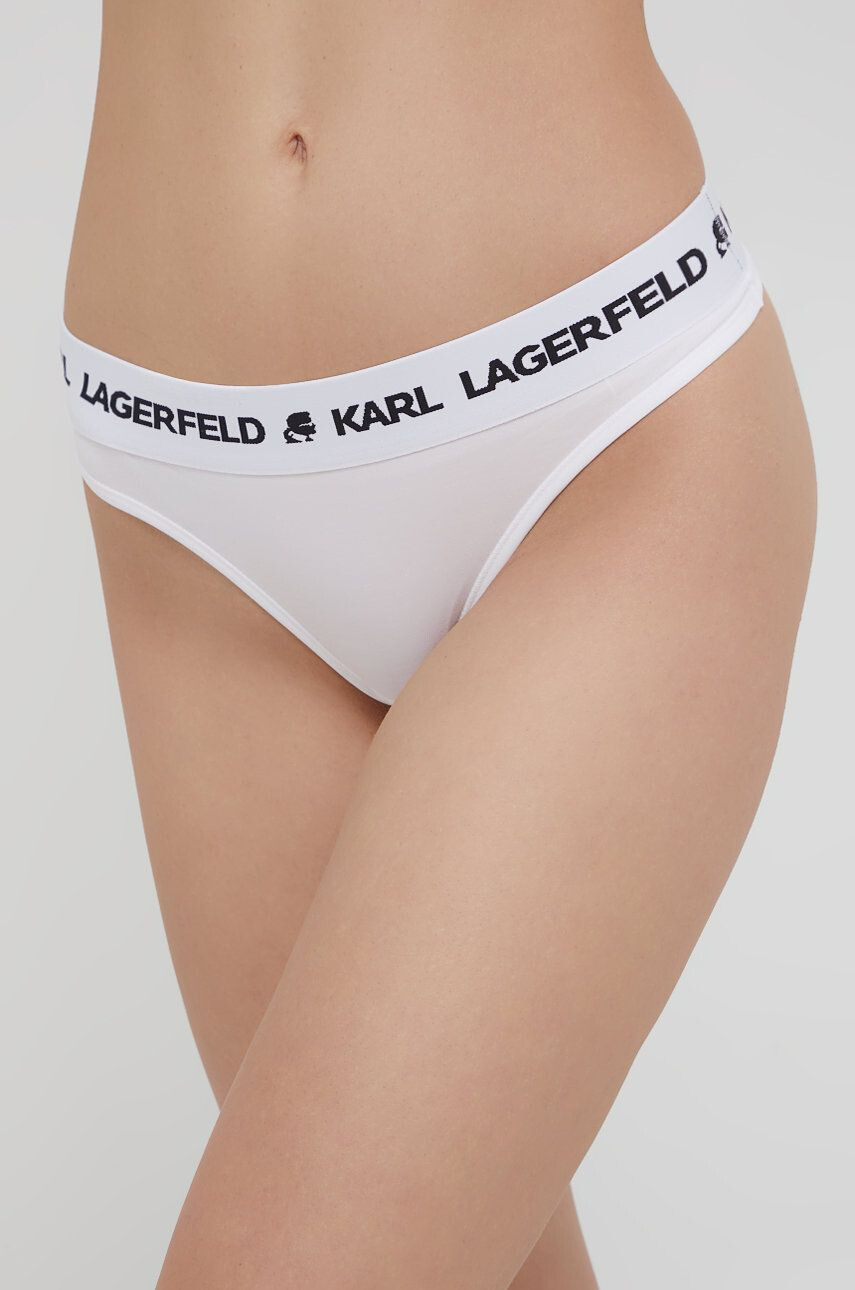 Karl Lagerfeld tanga (2-pack) culoarea alb - Pled.ro