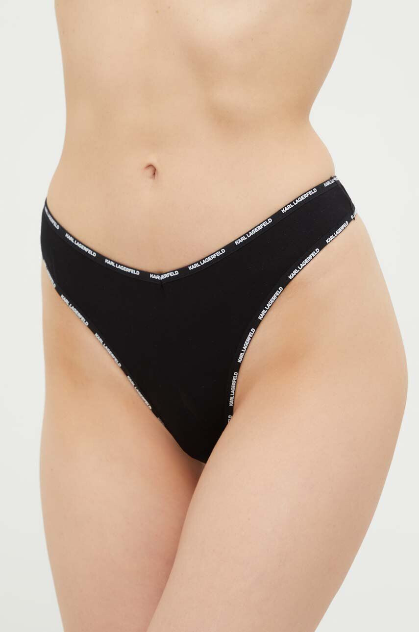 Karl Lagerfeld tanga culoarea negru - Pled.ro