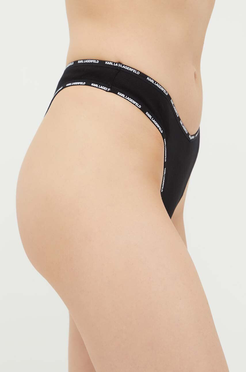 Karl Lagerfeld tanga culoarea negru - Pled.ro