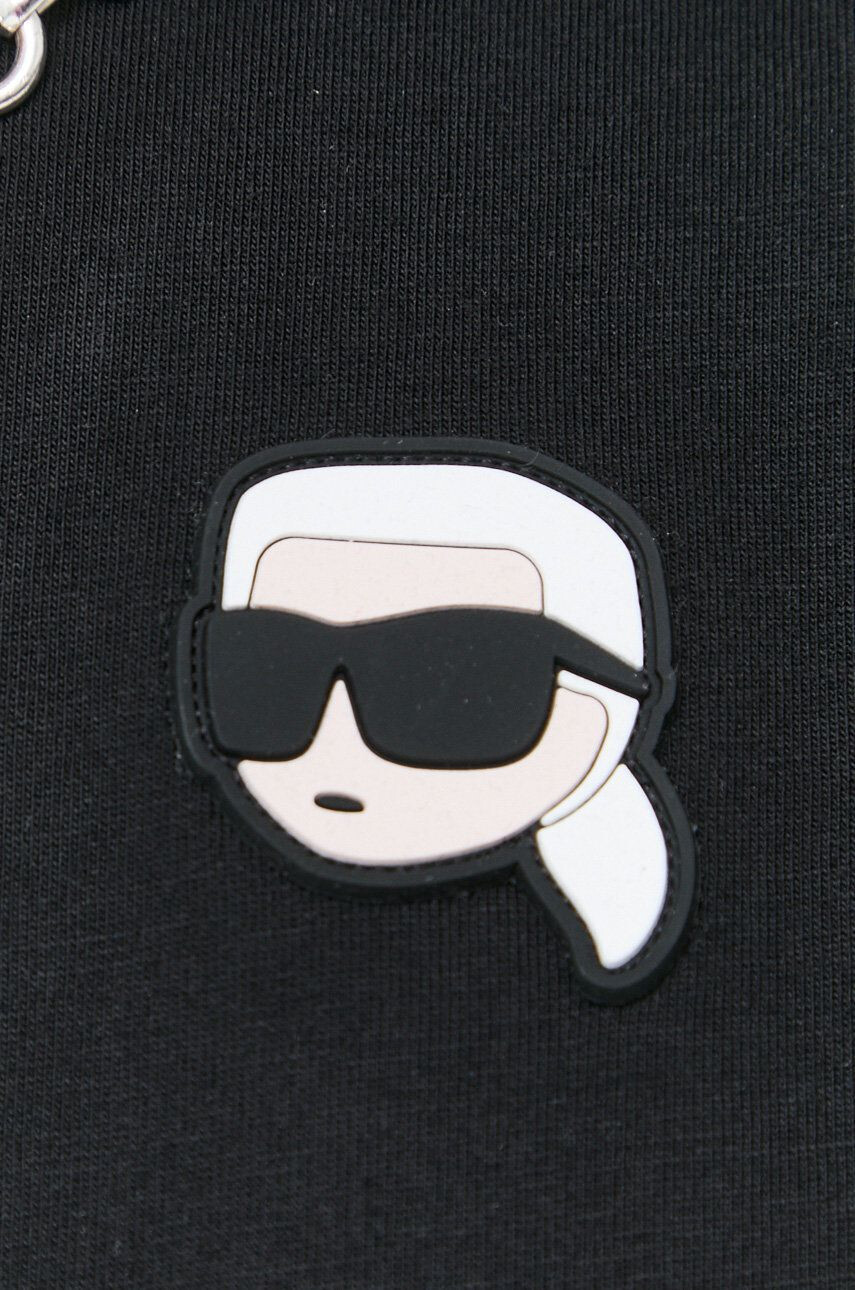 Karl Lagerfeld top din bumbac culoarea alb - Pled.ro