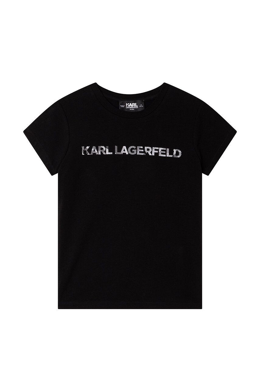 Karl Lagerfeld tricou copii culoarea negru - Pled.ro