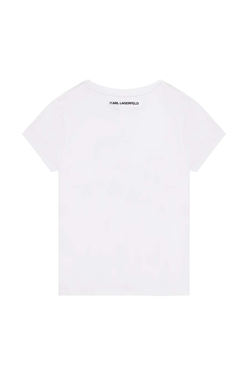 Karl Lagerfeld tricou copii culoarea alb - Pled.ro