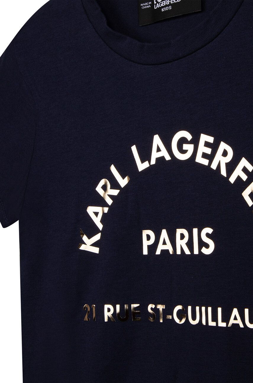 Karl Lagerfeld tricou copii culoarea albastru marin - Pled.ro