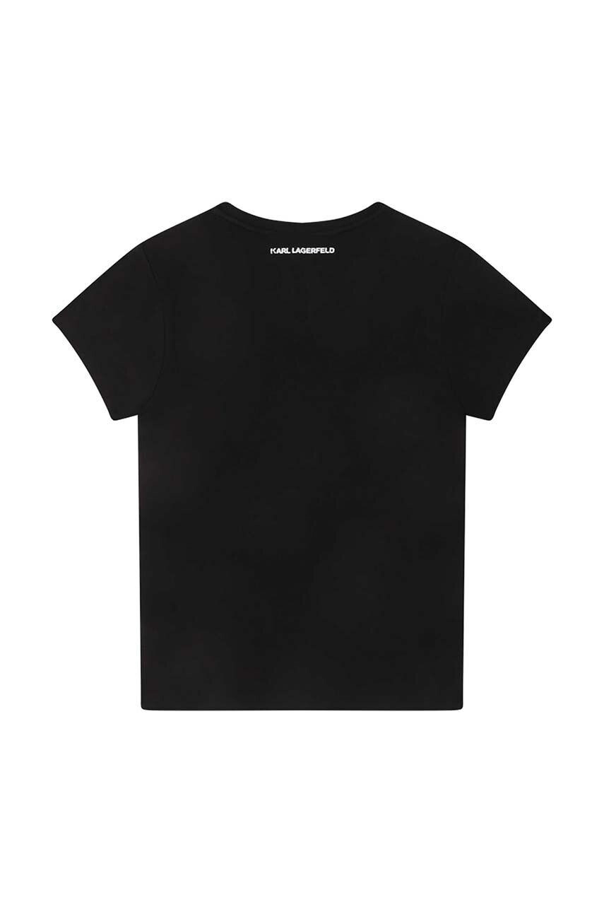 Karl Lagerfeld tricou copii culoarea negru - Pled.ro