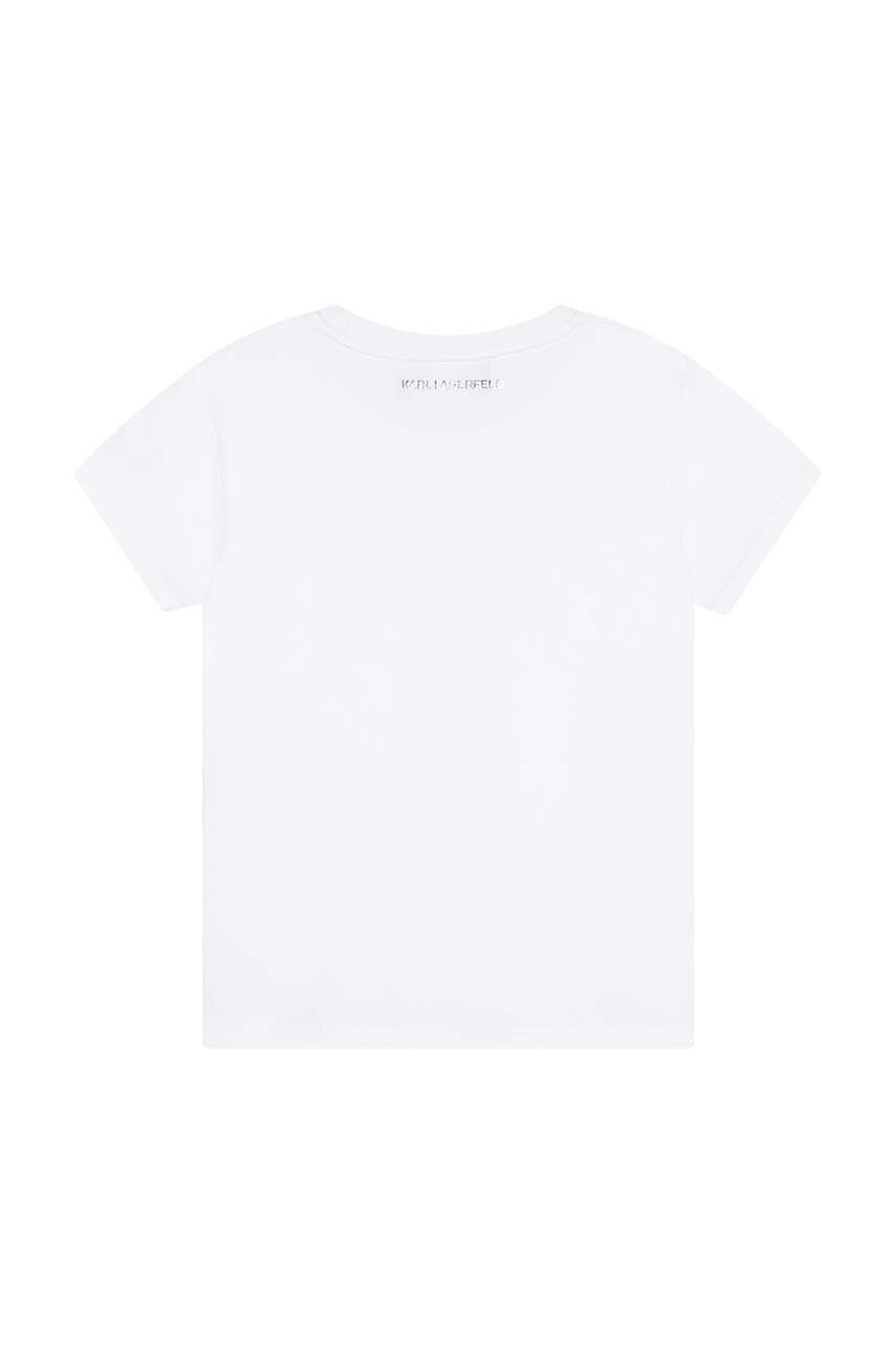 Karl Lagerfeld tricou copii culoarea alb - Pled.ro