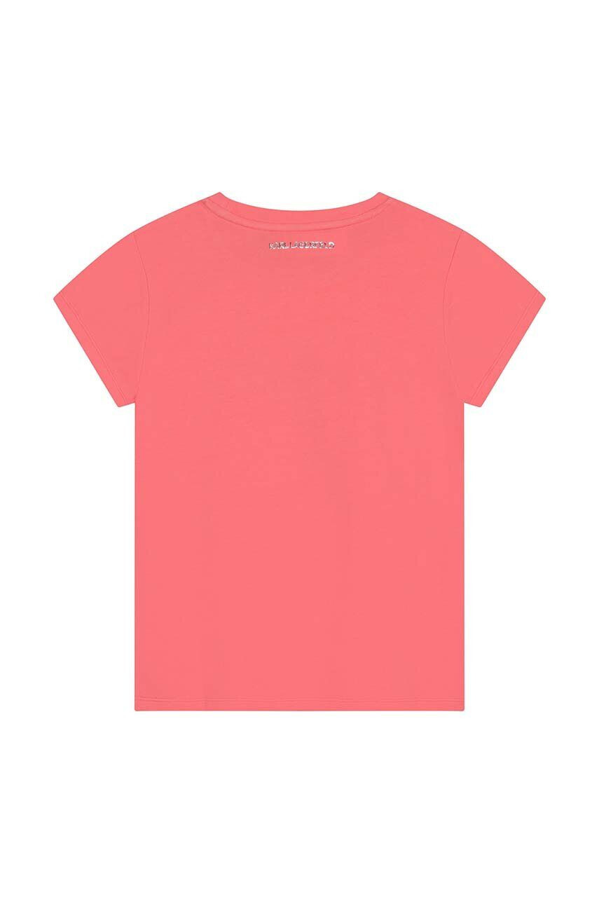 Karl Lagerfeld tricou copii culoarea roz - Pled.ro