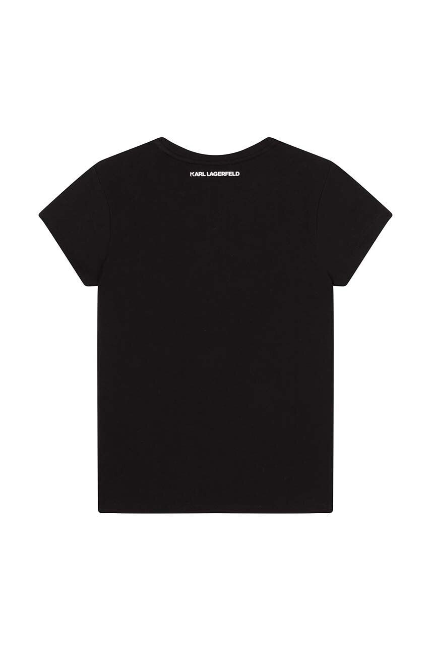 Karl Lagerfeld tricou copii culoarea negru - Pled.ro