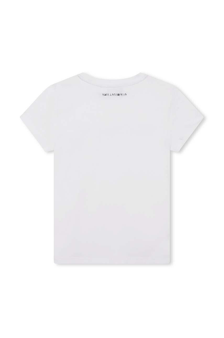 Karl Lagerfeld tricou copii culoarea alb cu imprimeu - Pled.ro