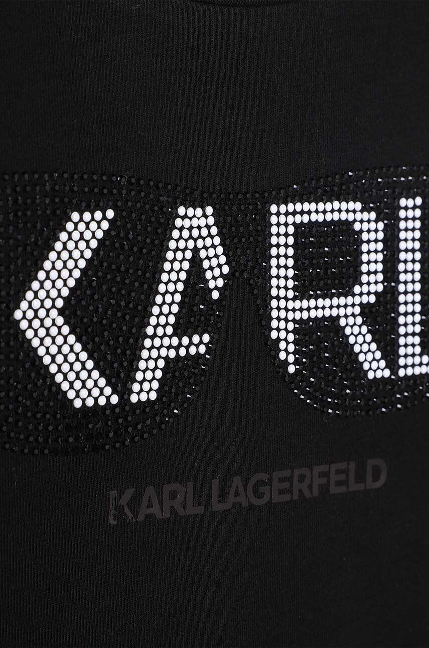 Karl Lagerfeld tricou de bumbac pentru copii culoarea negru cu imprimeu - Pled.ro