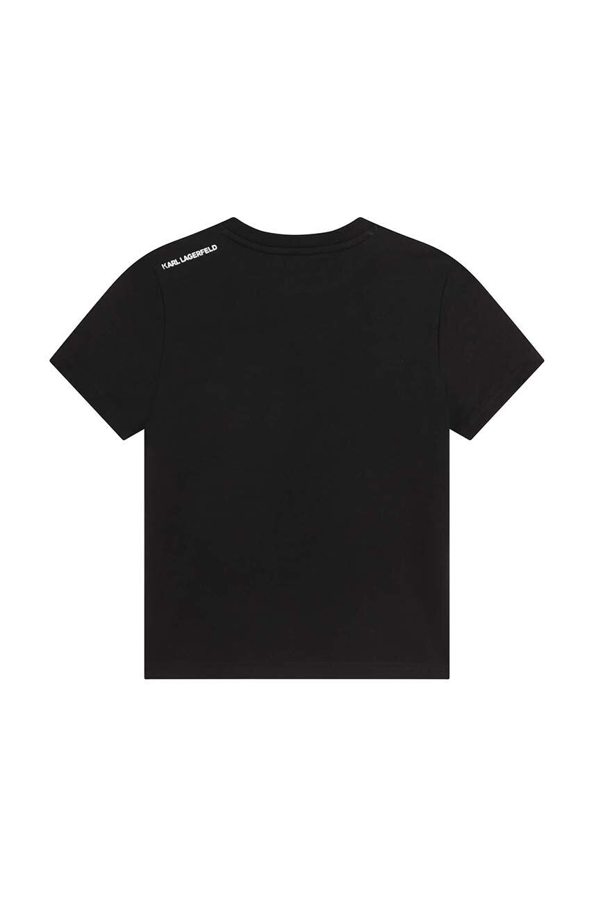 Karl Lagerfeld tricou de bumbac pentru copii culoarea verde modelator - Pled.ro