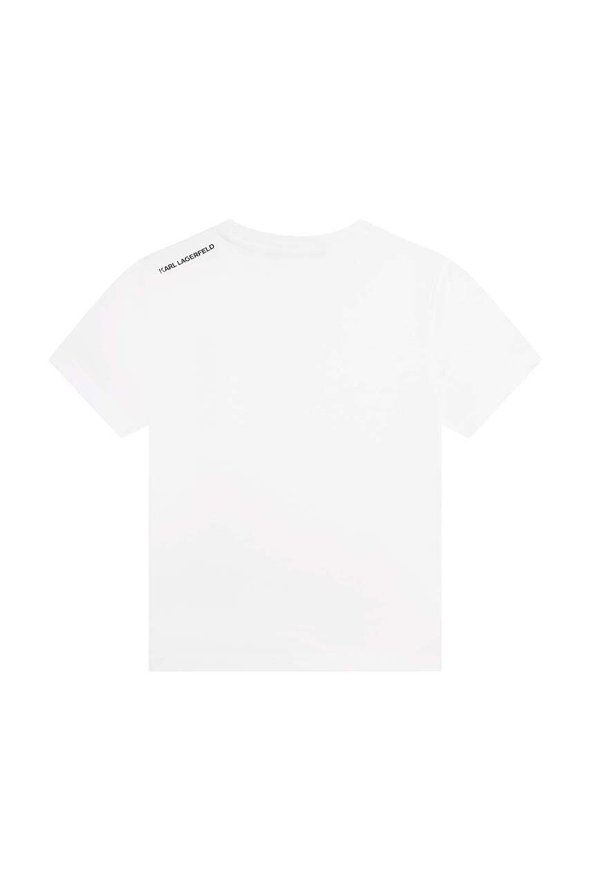 Karl Lagerfeld tricou de bumbac pentru copii culoarea verde modelator - Pled.ro