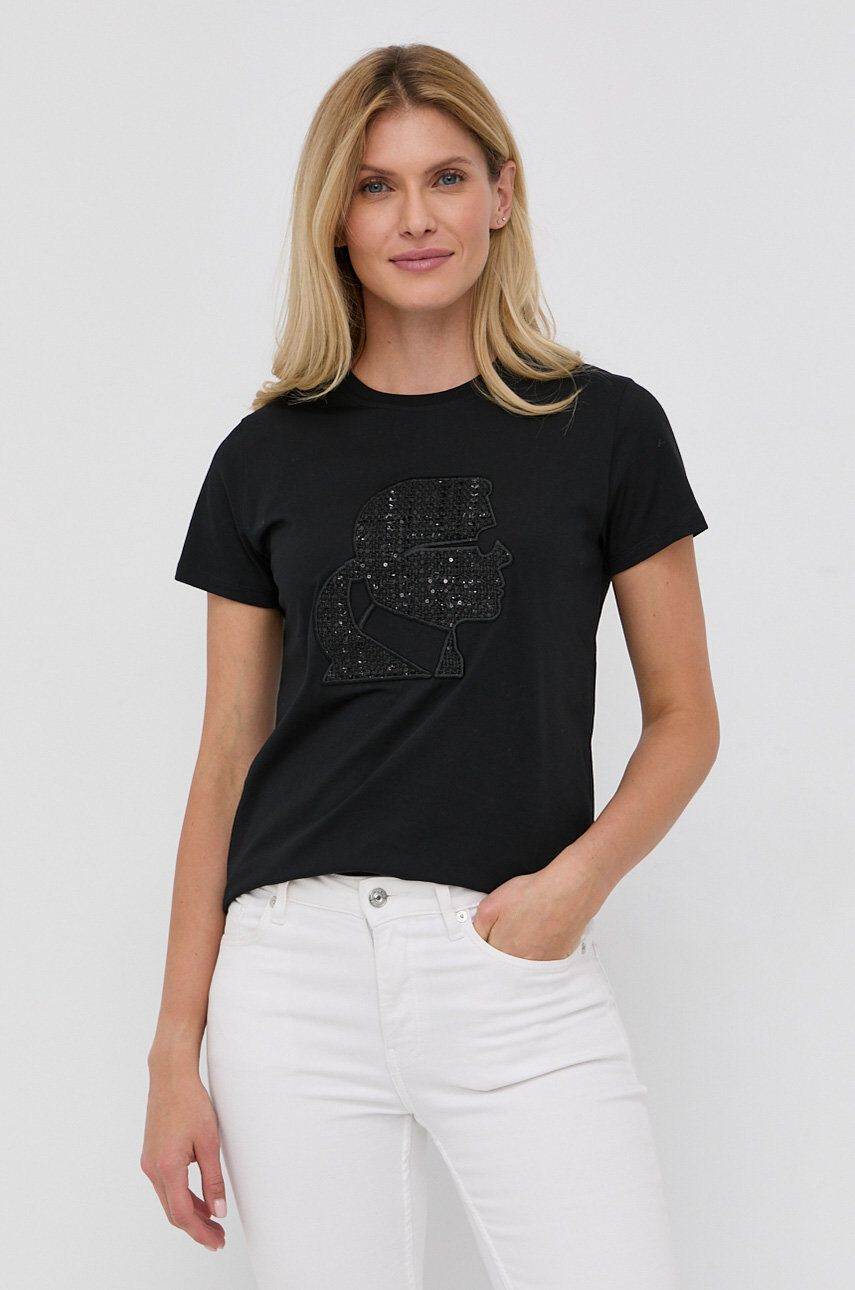 Karl Lagerfeld tricou din bumbac - Pled.ro