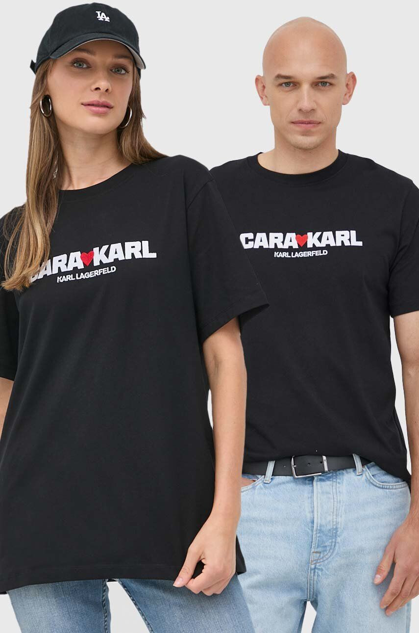 Karl Lagerfeld tricou din bumbac X Cara Delevingne - Pled.ro