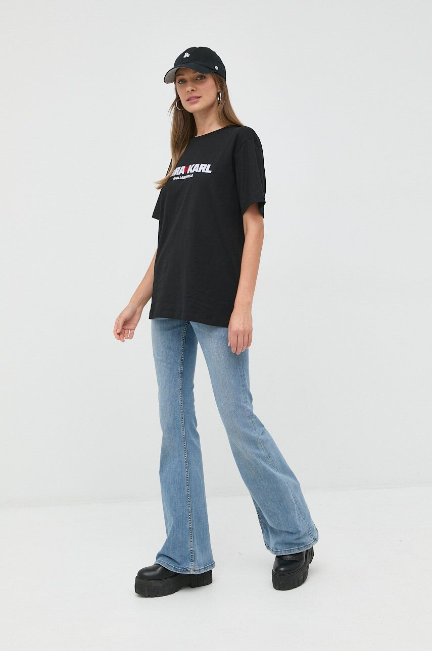 Karl Lagerfeld tricou din bumbac X Cara Delevingne - Pled.ro