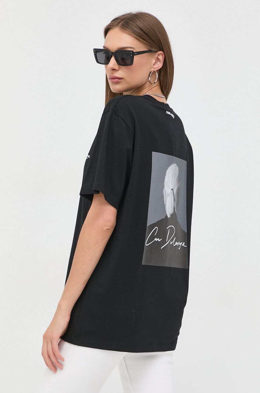 Karl Lagerfeld tricou din bumbac X Cara Delevingne - Pled.ro